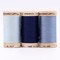 30wt Organic Pima Cotton Thread Trio Set 3ct Denim Blues 300 Yards Spools